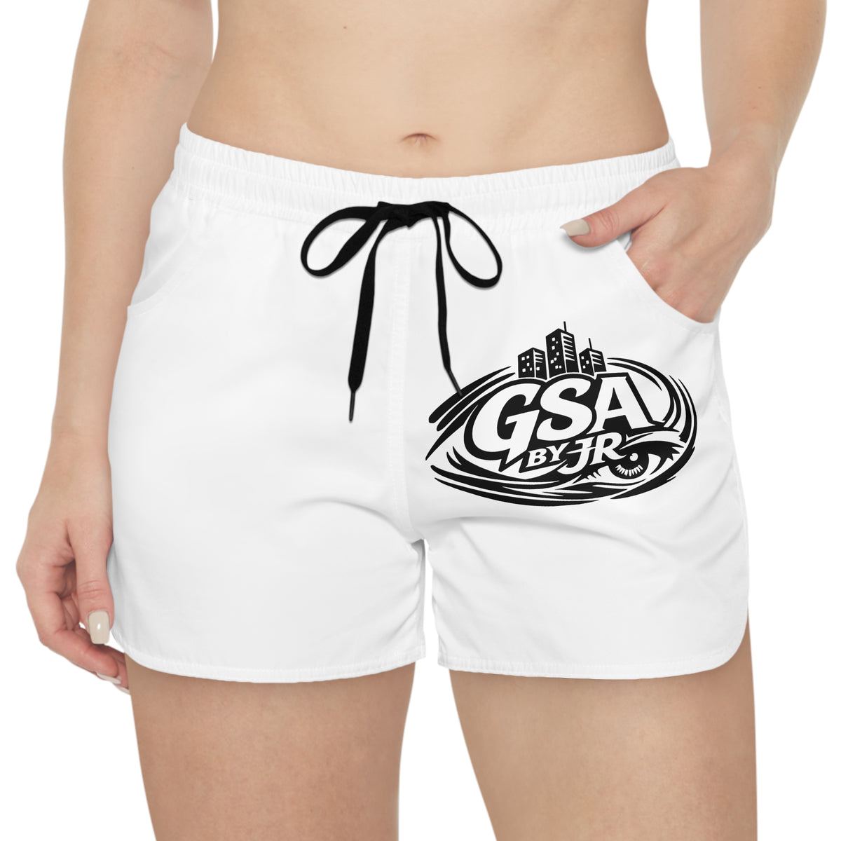 White Casual Shorts