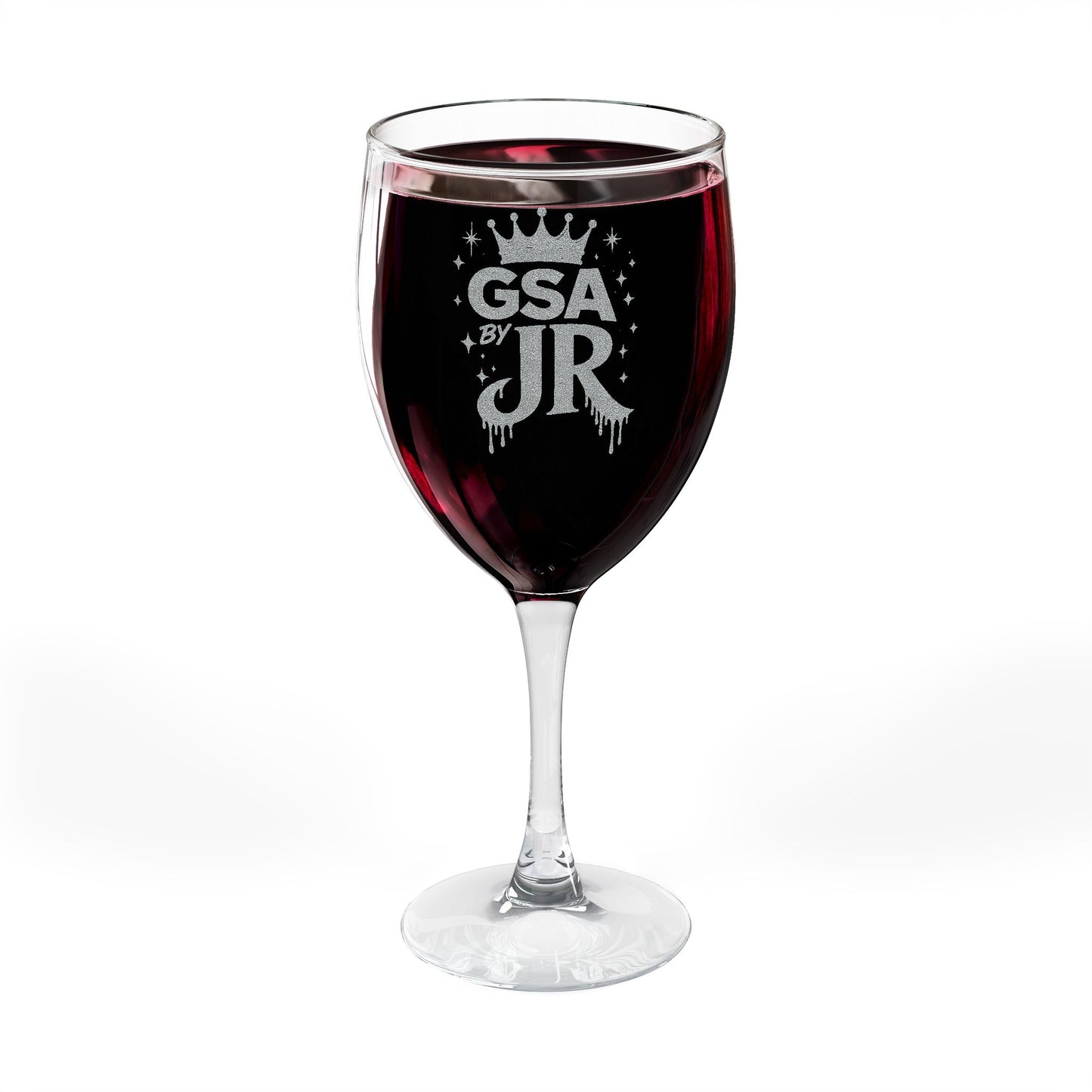 GSA BY JR Engraved 10.5 oz Wine Glass