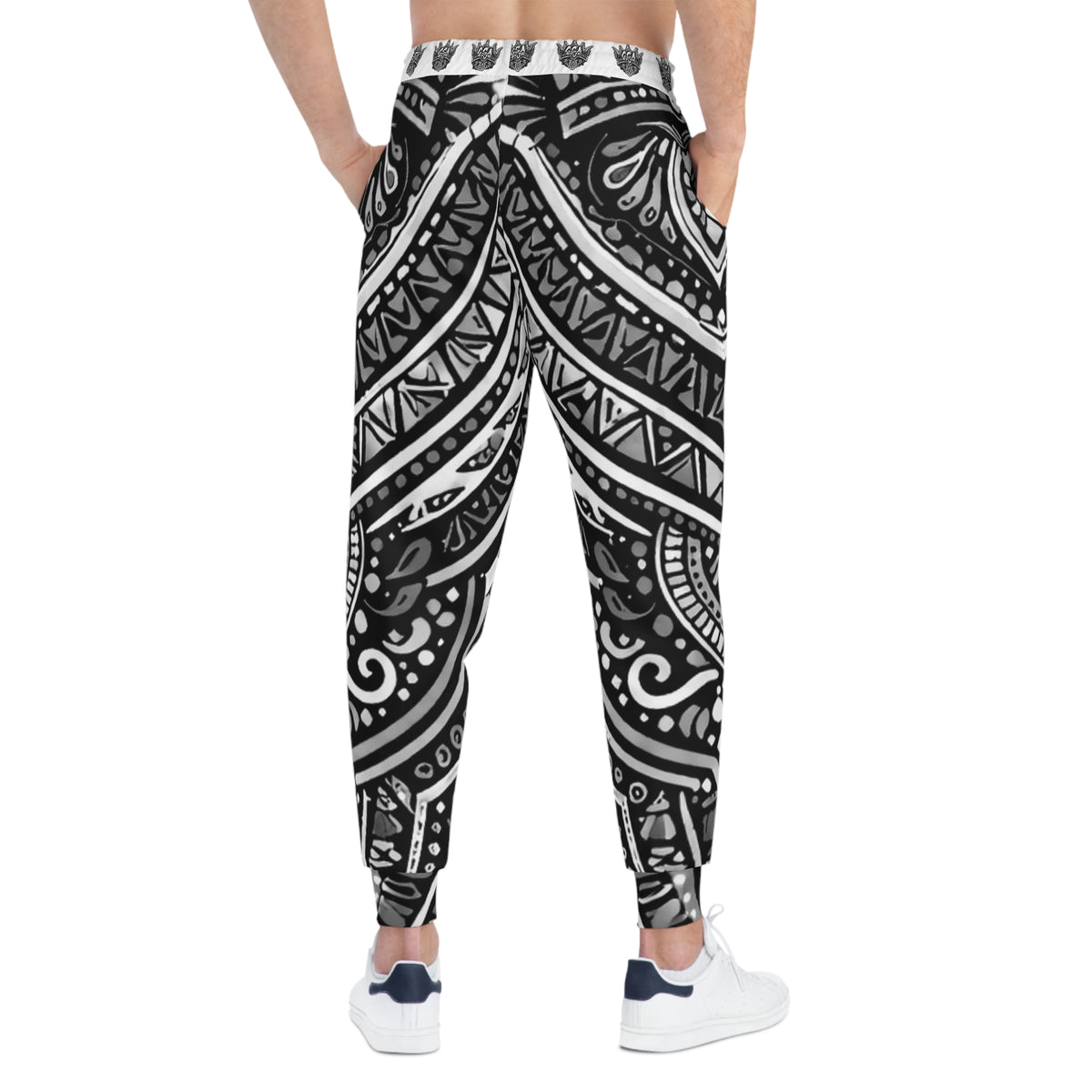 White Boho Tribal Joggers