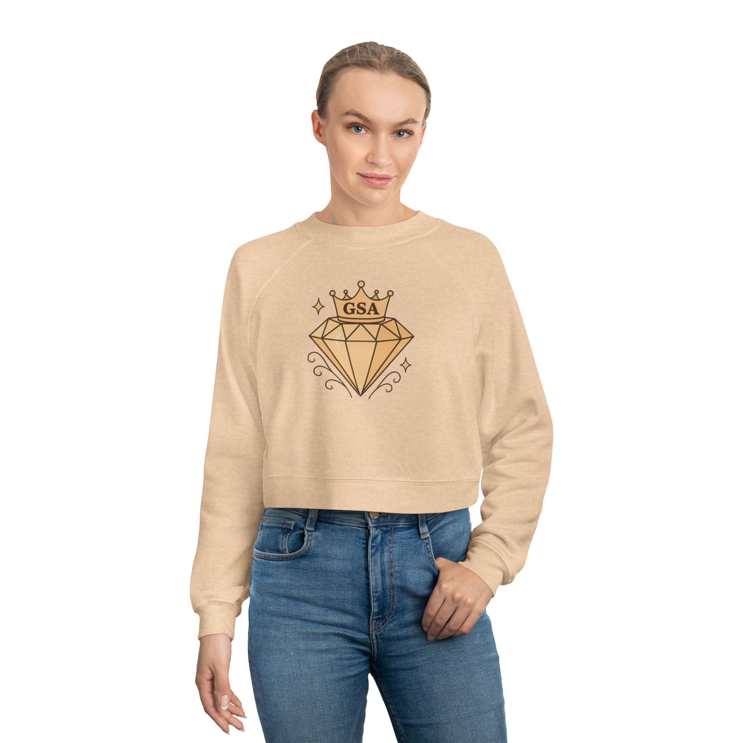 Sandy Gold Cropped Sweatshirt