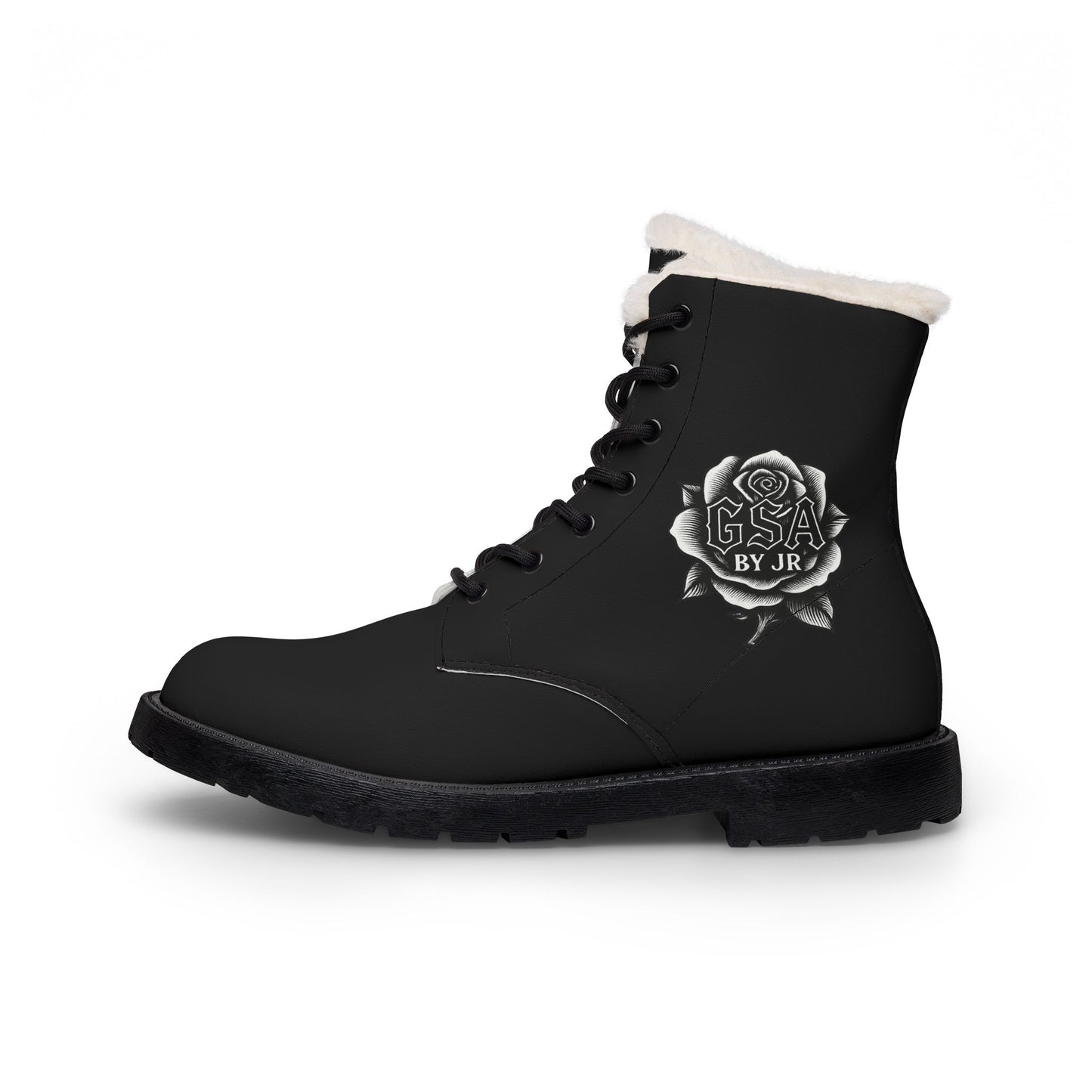 GSA GADOS - Men's Black Fur Lined Leather Boots