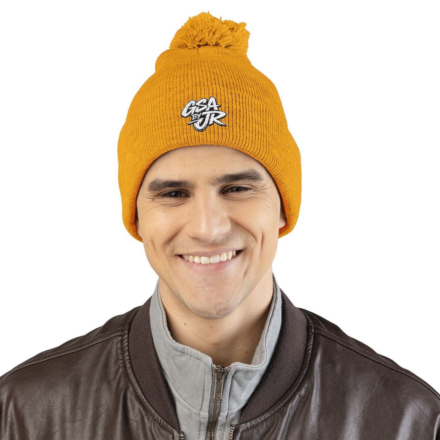 GSA BY JR Embroidered Pom-Pom Beanie