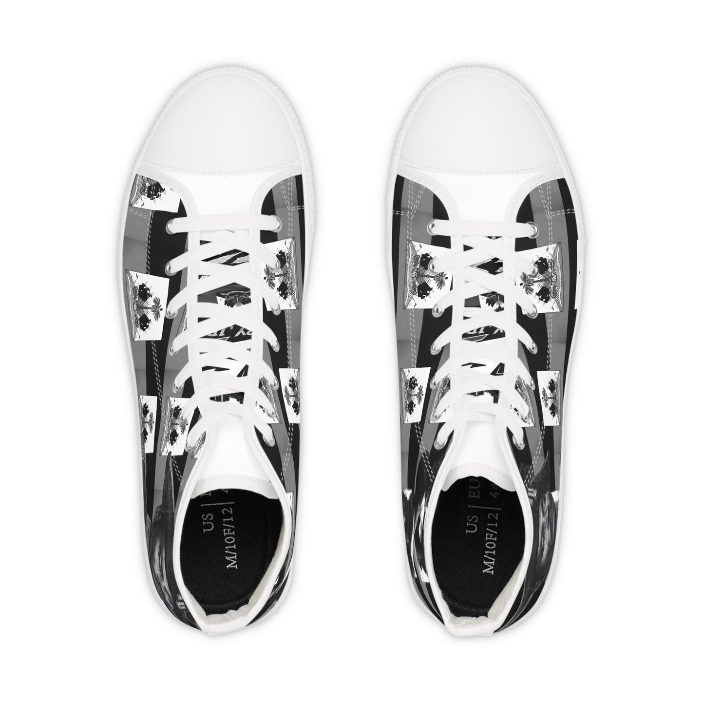 High Top Sneakers — Black & White Photo Collage Design
