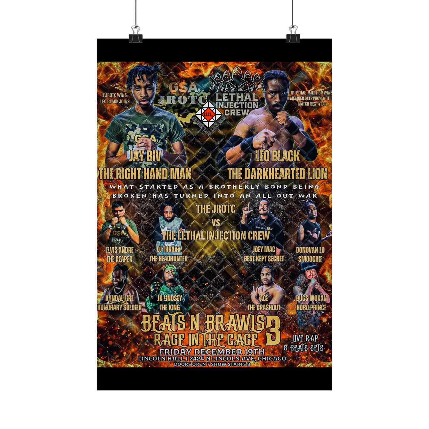 THE JROTC VS LIC POSTER ( Beats & Brawls 3 )