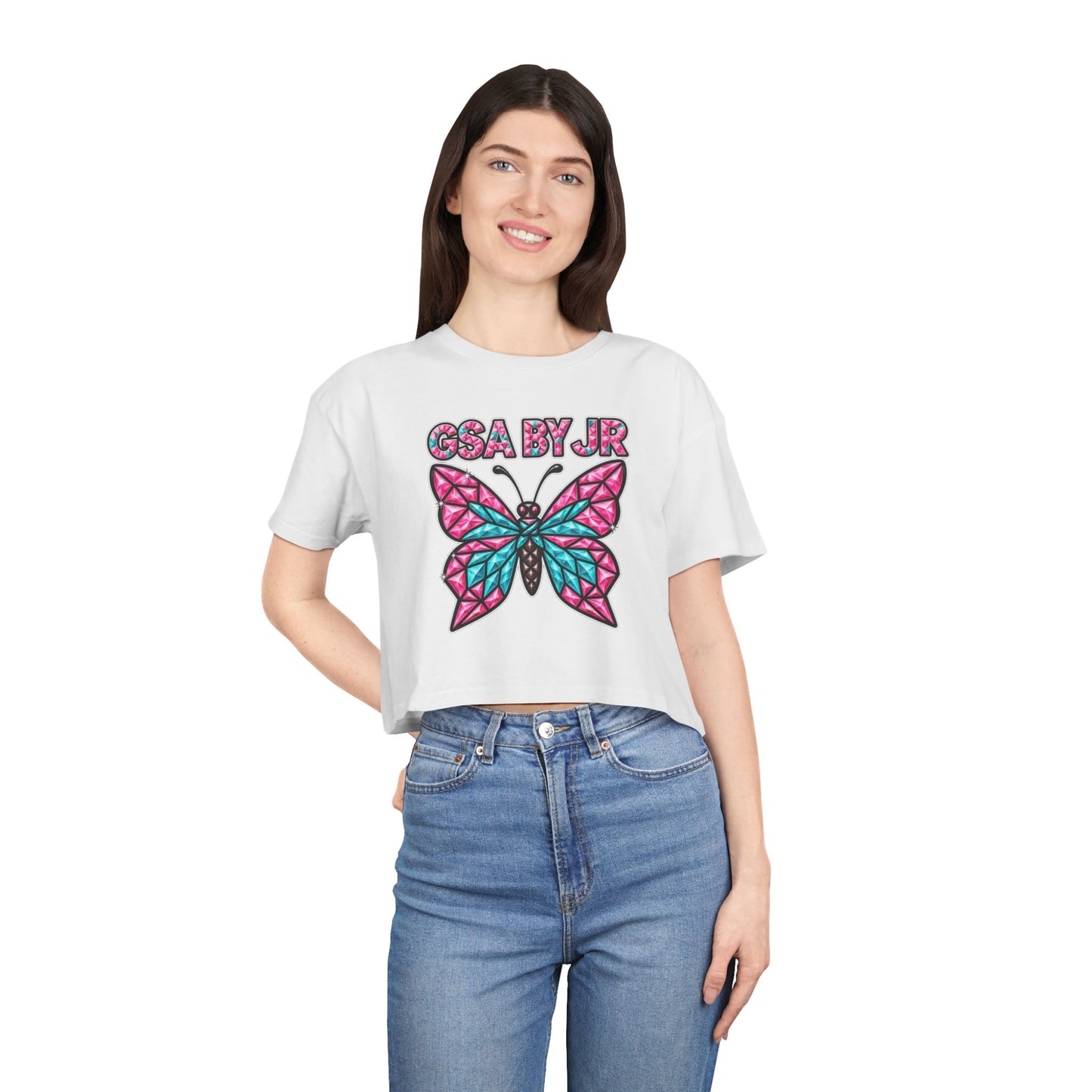 Butterfly Graphic Crop Tee