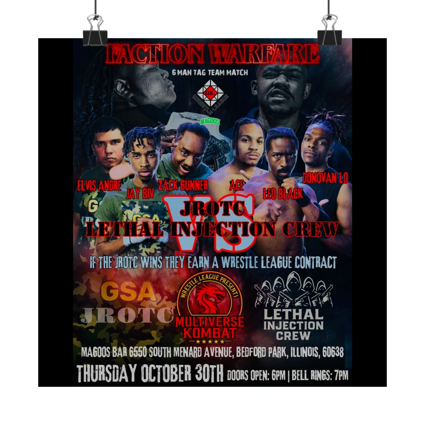 THE JROTC VS LIC POSTER ( Multiverse Kombat ) - Version 1