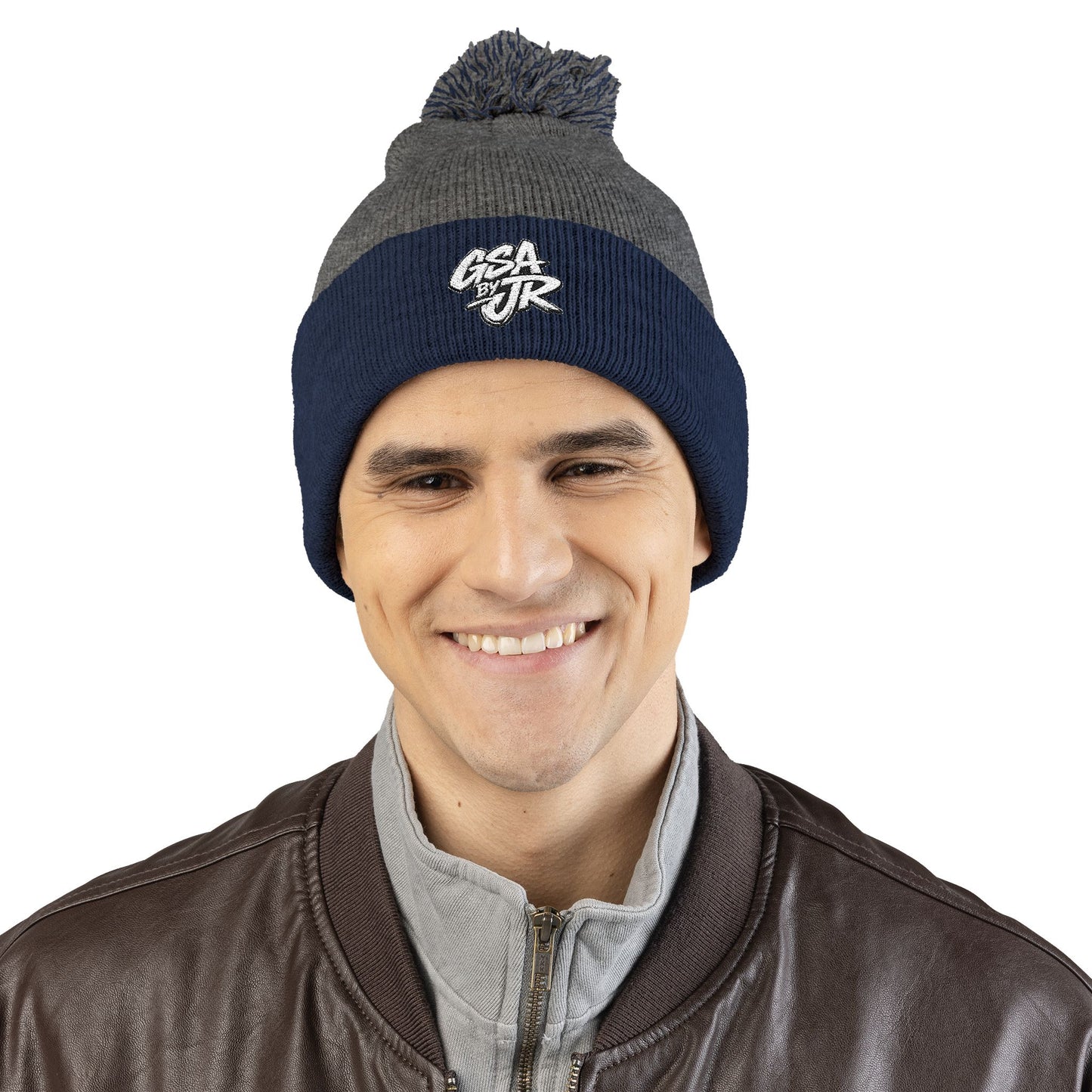 GSA BY JR Embroidered Pom-Pom Beanie