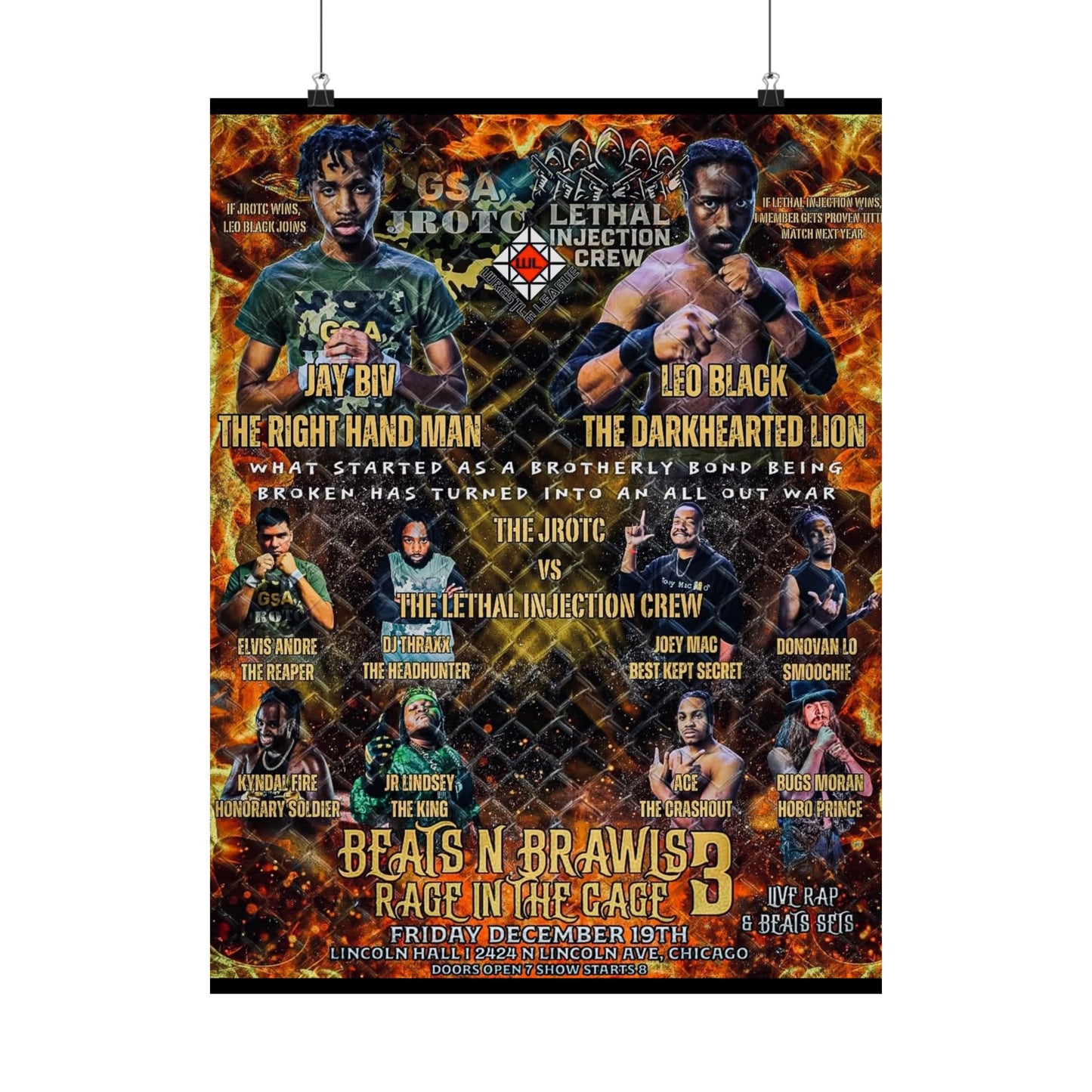 THE JROTC VS LIC POSTER ( Beats & Brawls 3 )