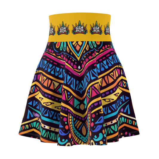 Colorful Tribal Pattern Skater Skirt