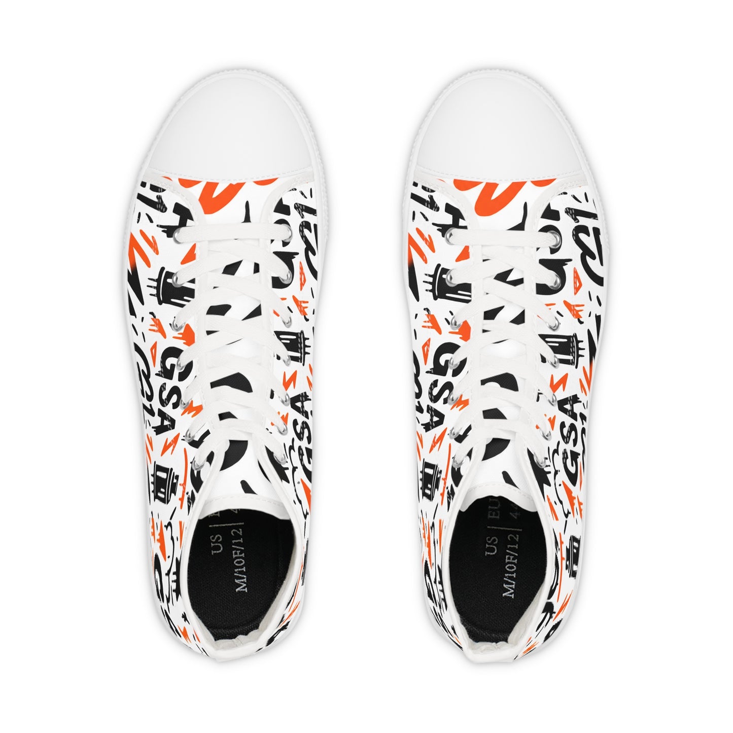 GSA G1 High Top Sneakers- Orange Bursts