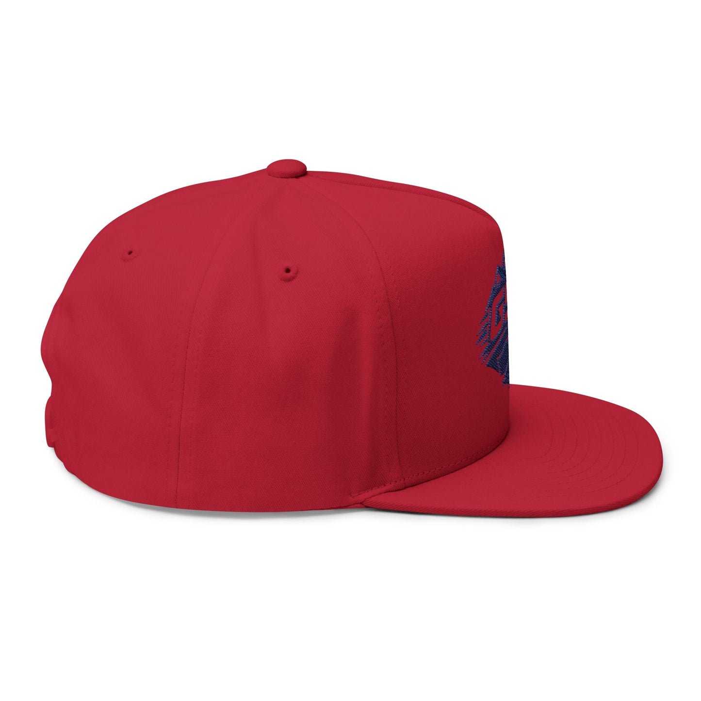 Embroidered Flat Bill Snapback