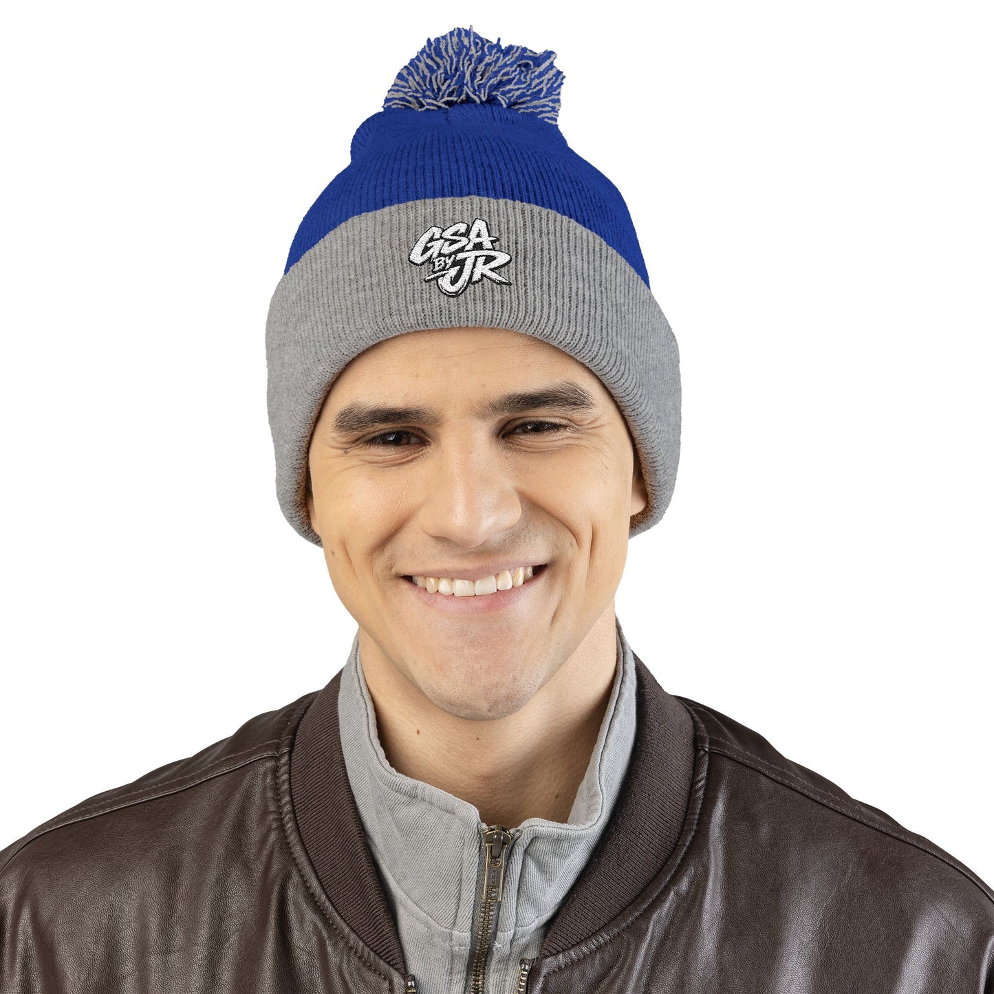 GSA BY JR Embroidered Pom-Pom Beanie