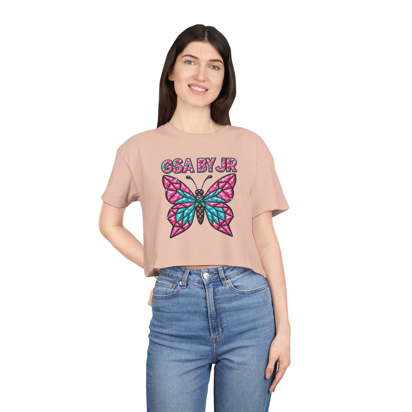 Butterfly Graphic Crop Tee