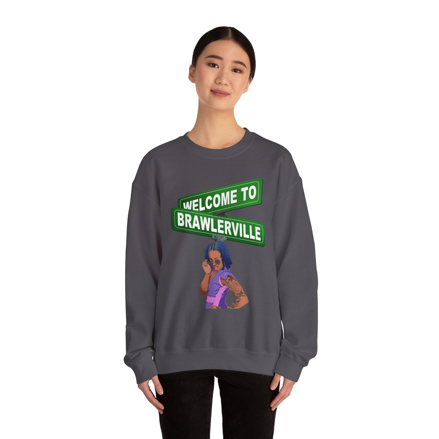 Britany Kay "WELCOME TO BRAWLERVILLE" Crewneck