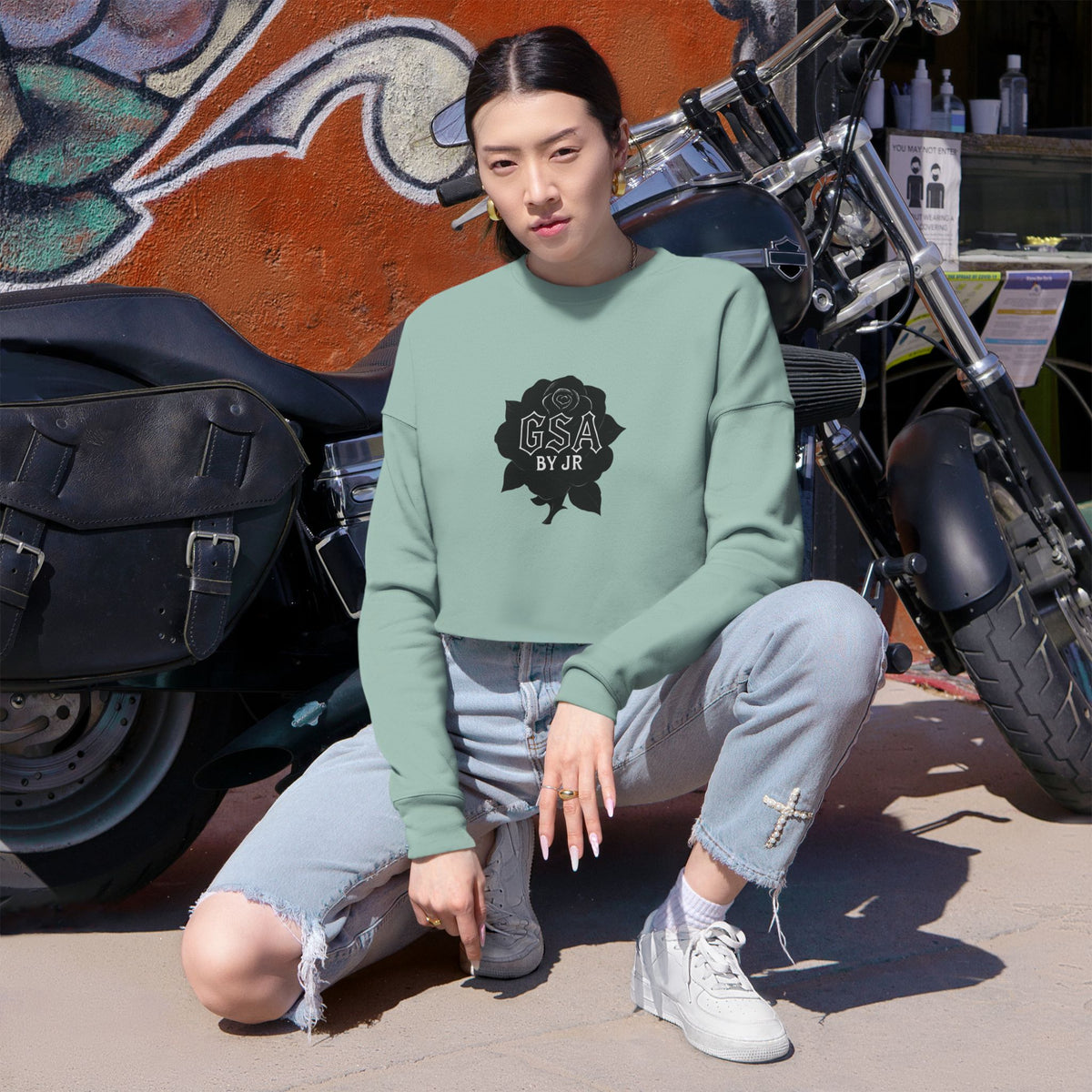 Cropped Sweatshirt - Black GSA