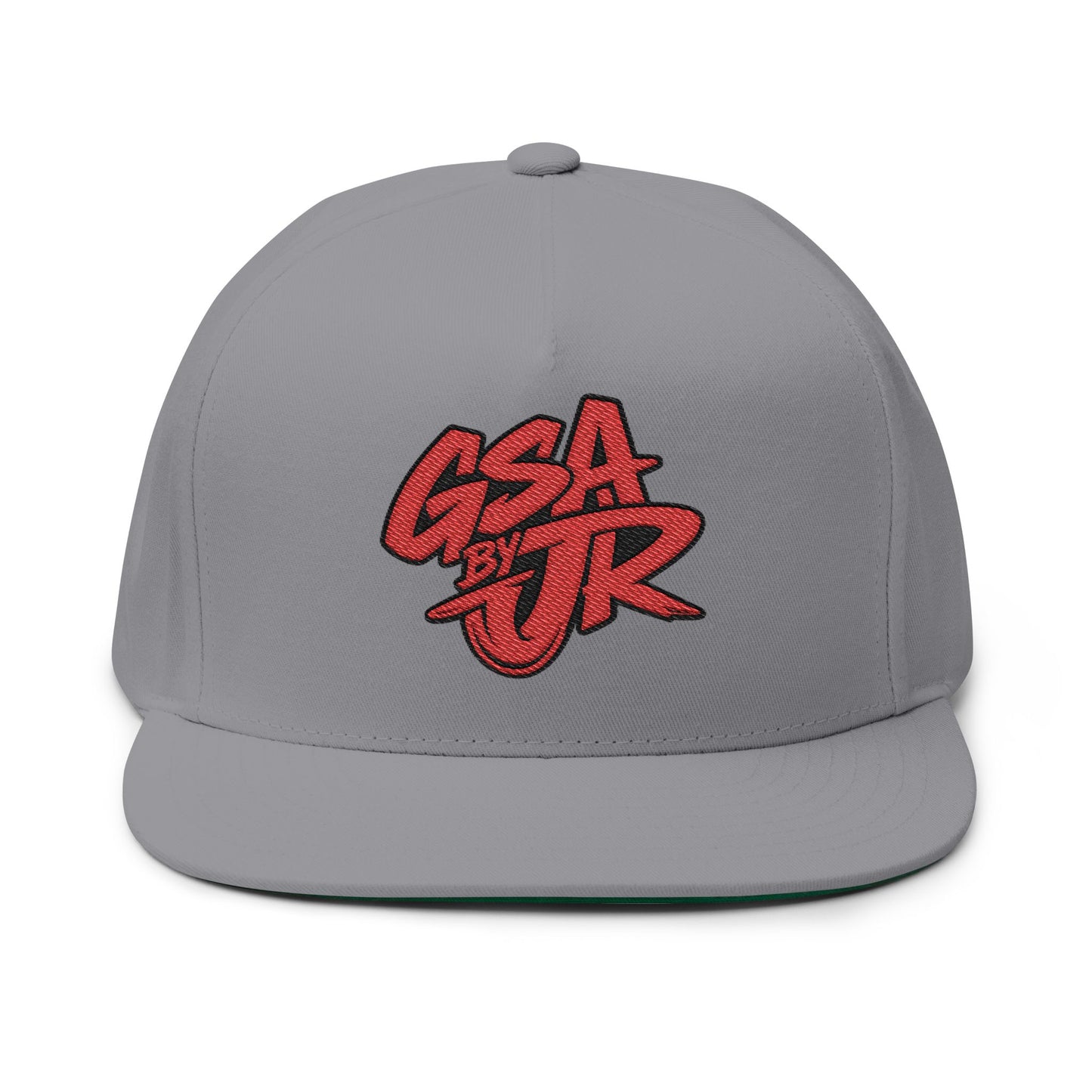 Red Graffiti Flat Bill Cap