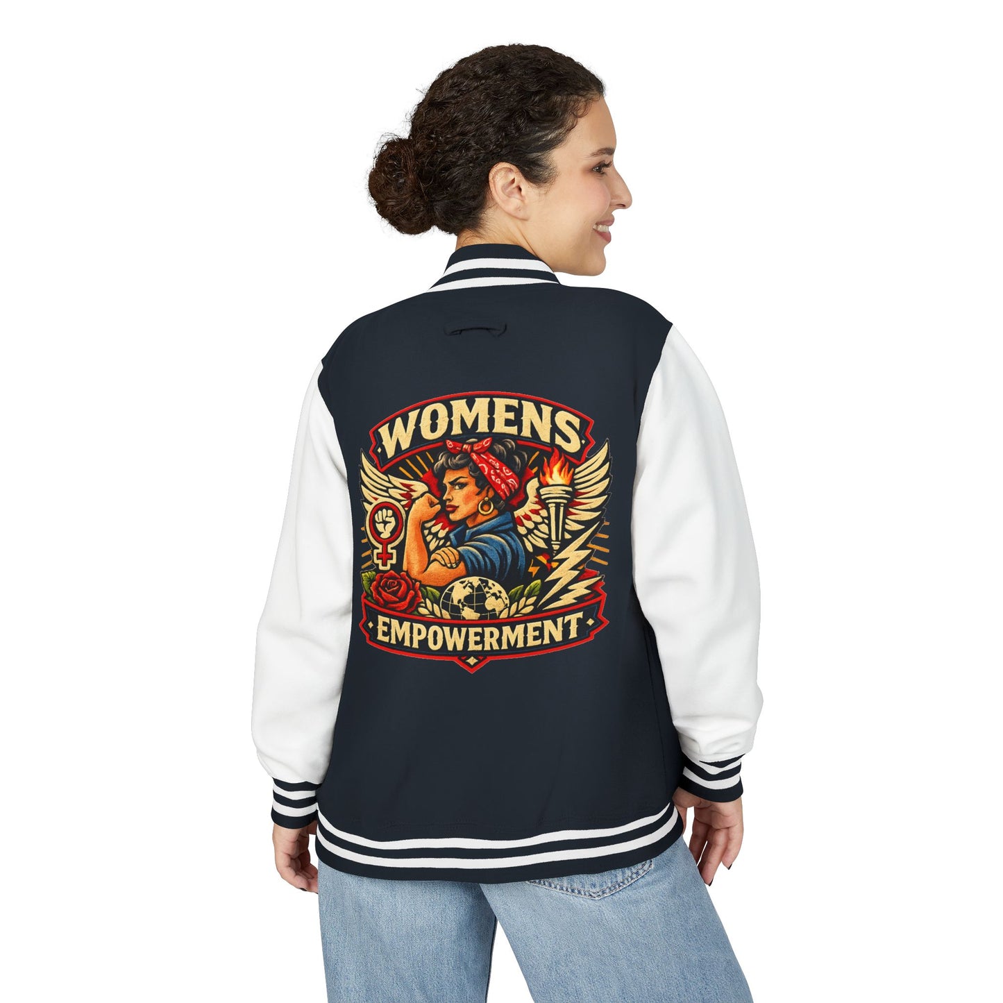 GSA BY JR Women Empowerment Letterman Jacket