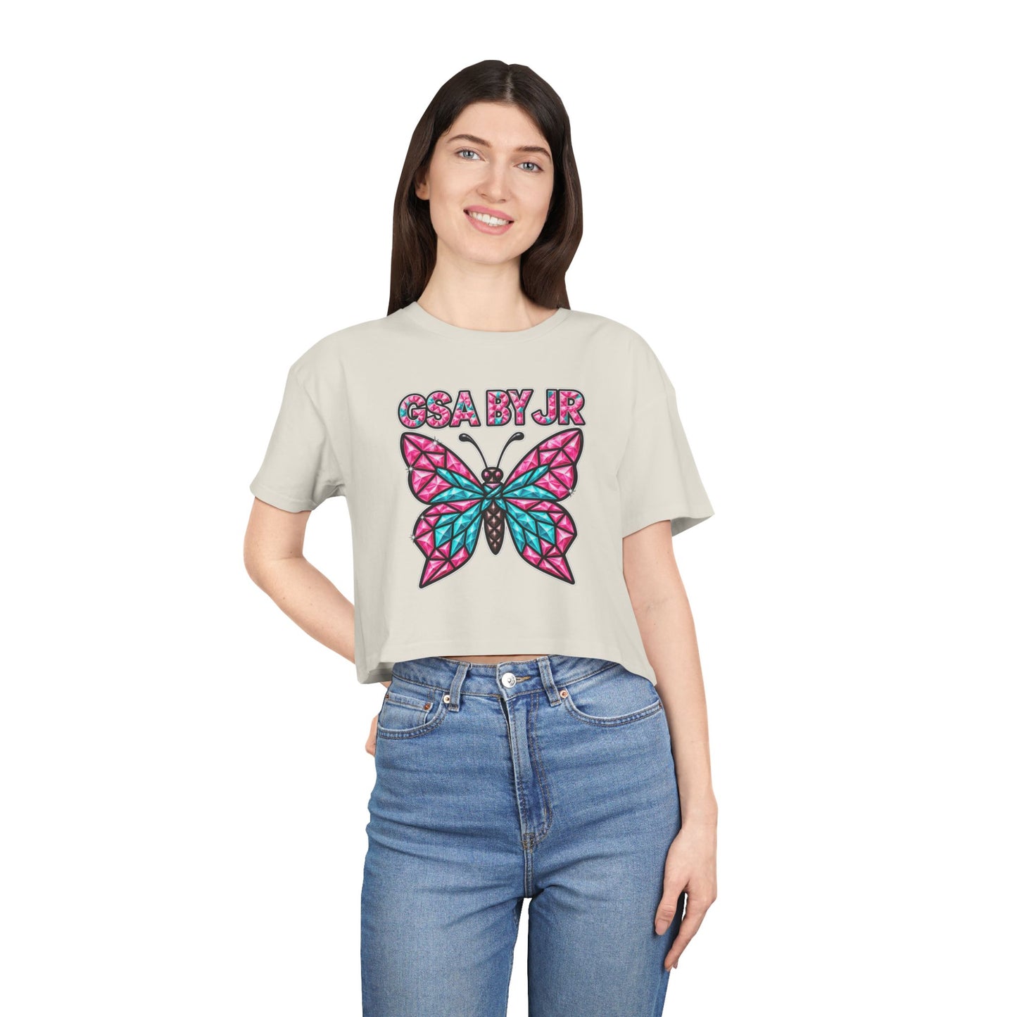Butterfly Graphic Crop Tee