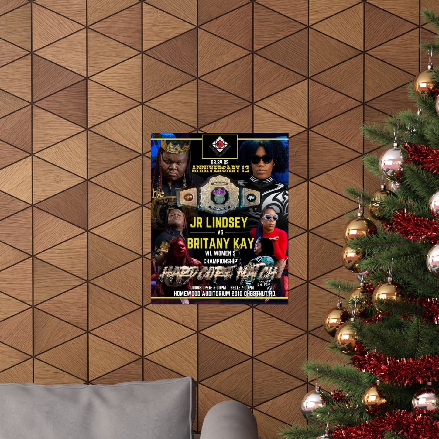JR LINDSEY VS BRITANY KAY POSTER ( WOMENS CHAMPIONSHIP )