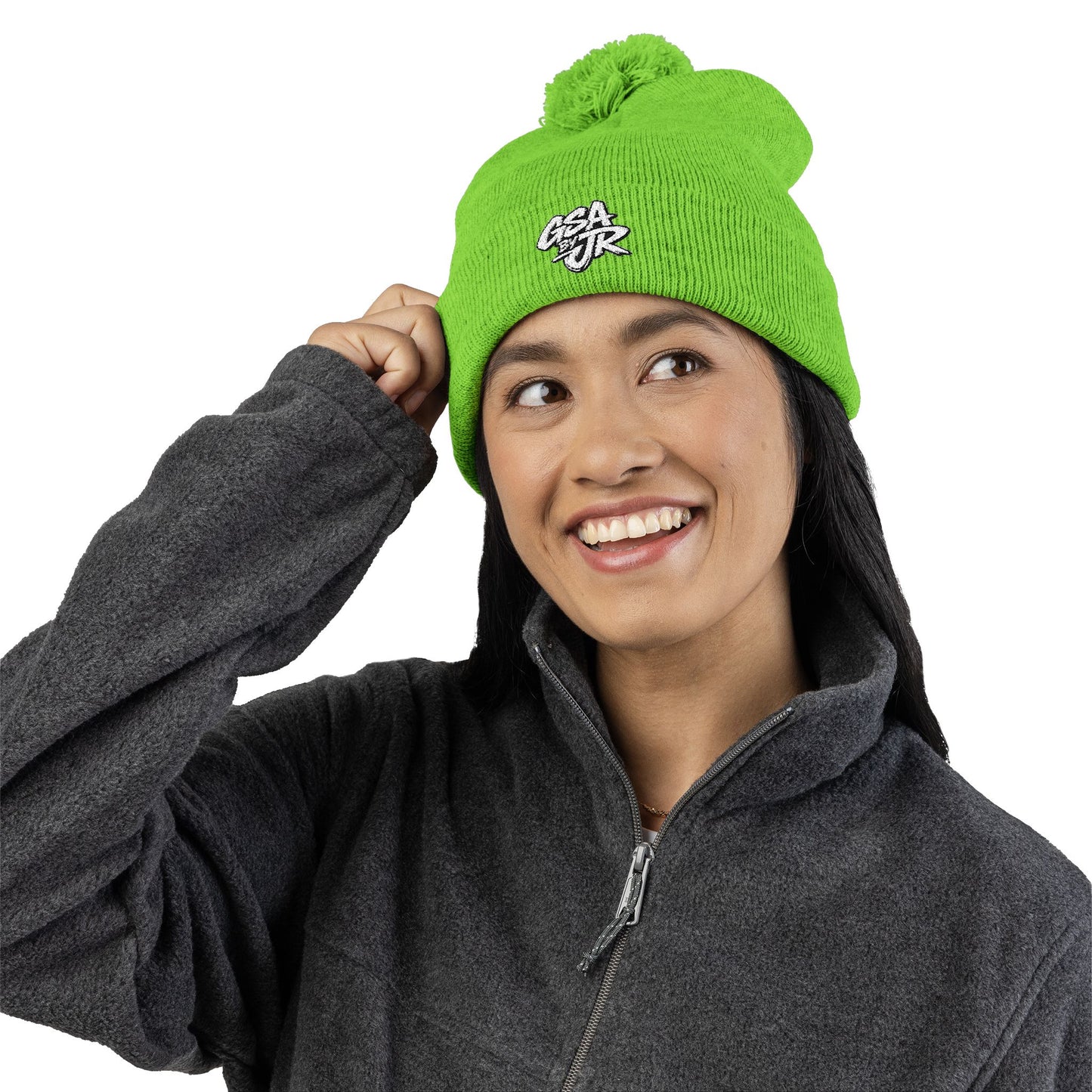GSA BY JR Embroidered Pom-Pom Beanie
