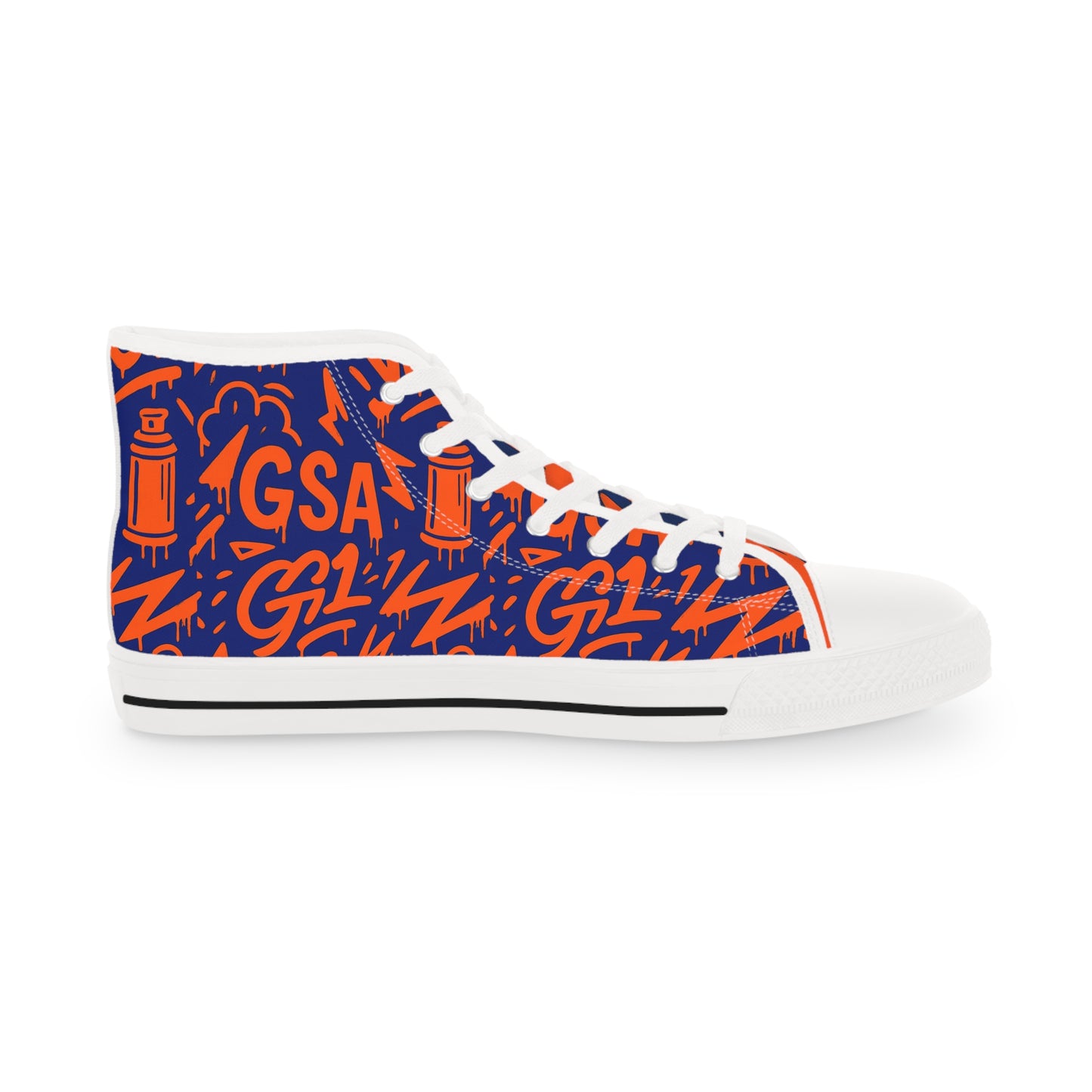 GSA G1 High Top Sneakers- Orange Bursts