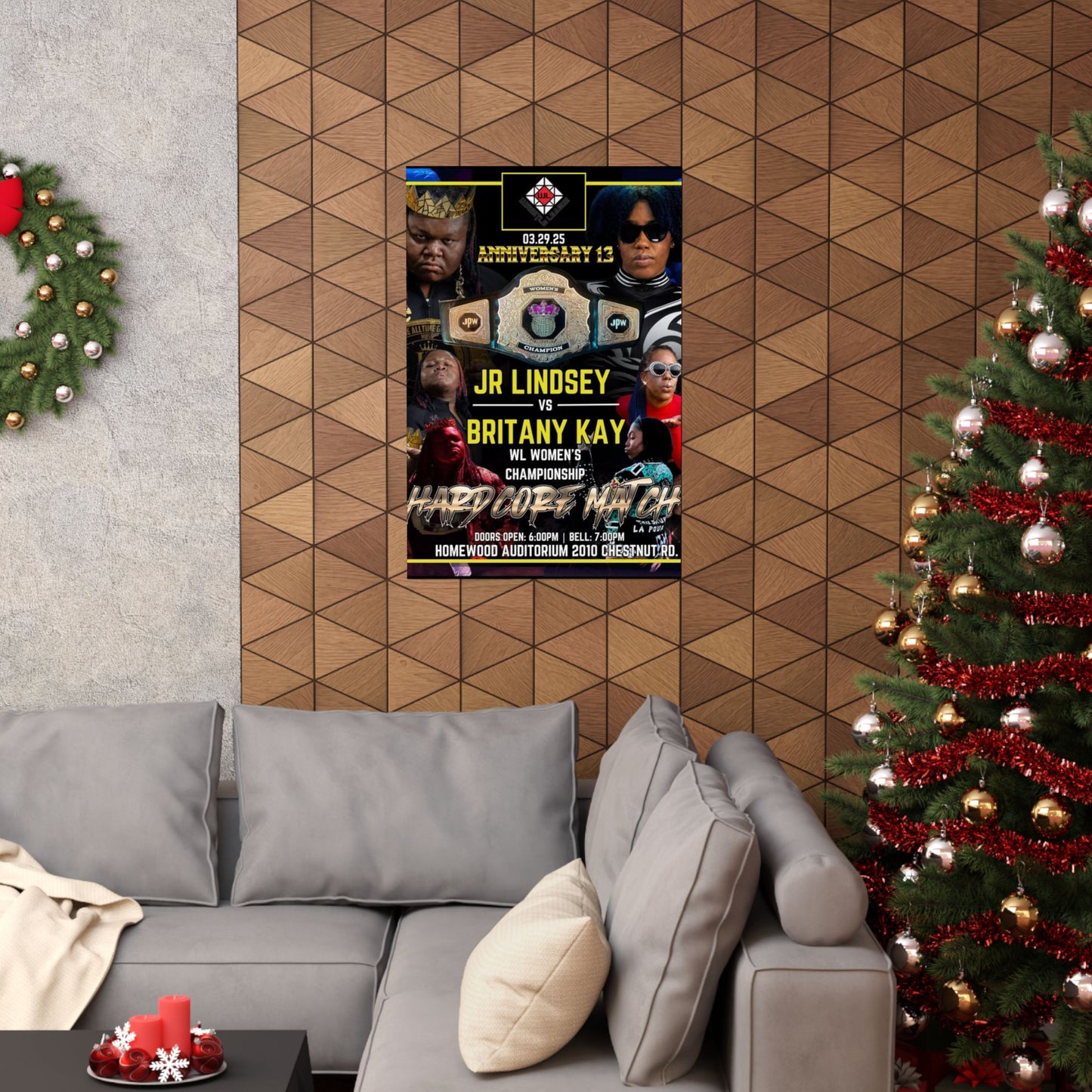 JR LINDSEY VS BRITANY KAY POSTER ( WOMENS CHAMPIONSHIP )