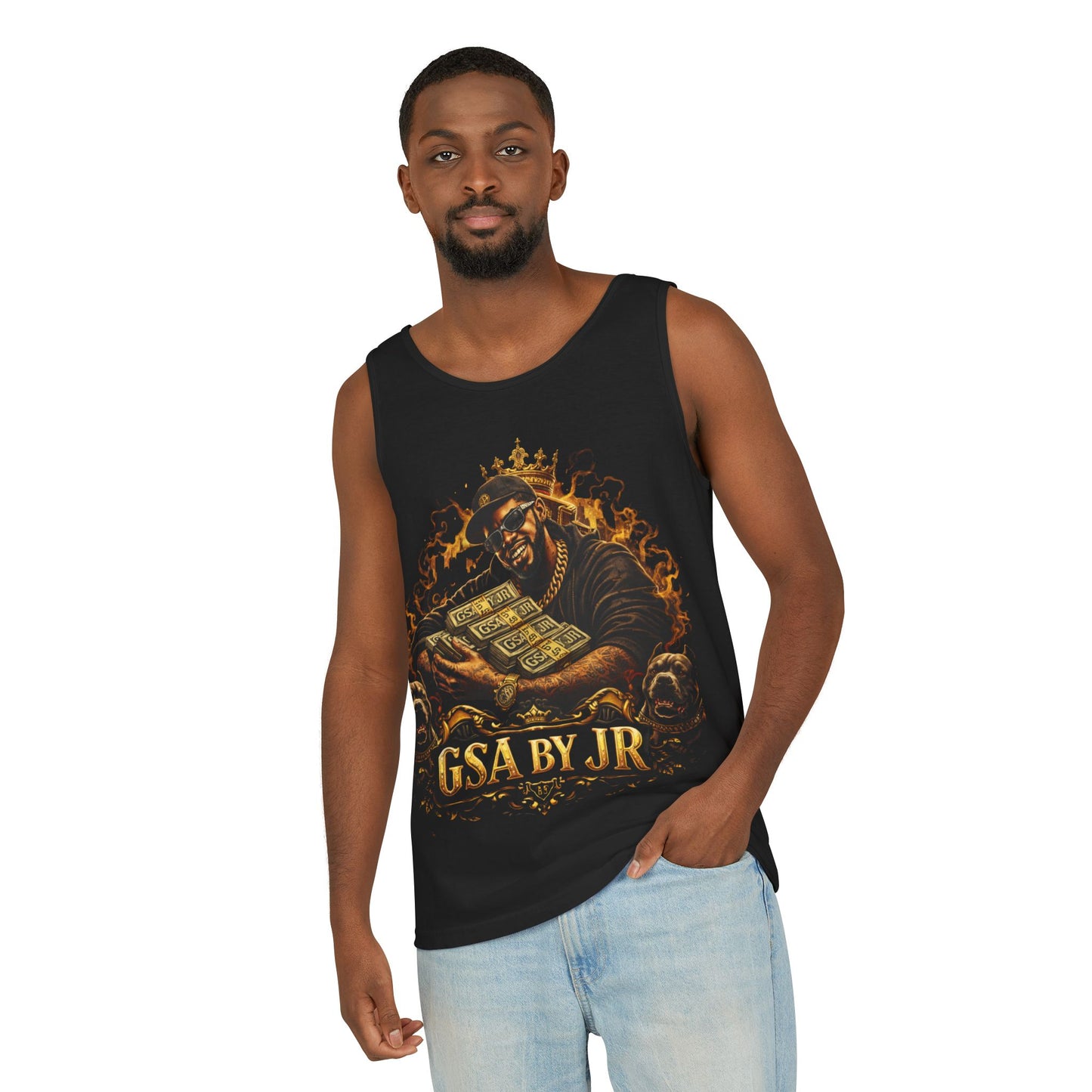 Money Stack Graphic Tank Top