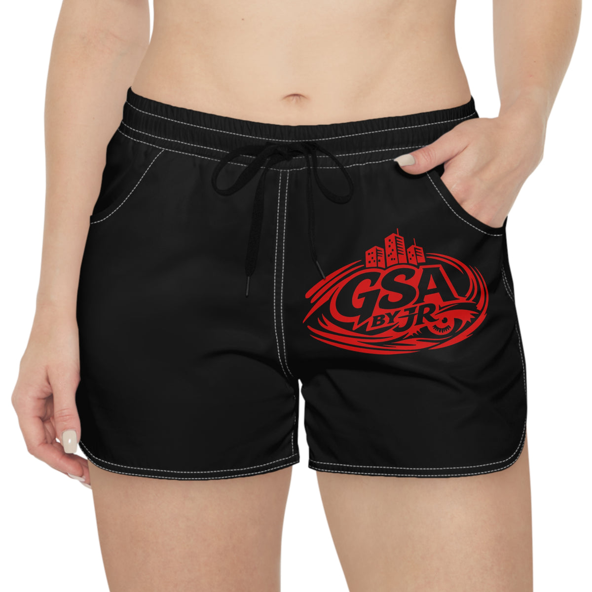 Red Casual Shorts