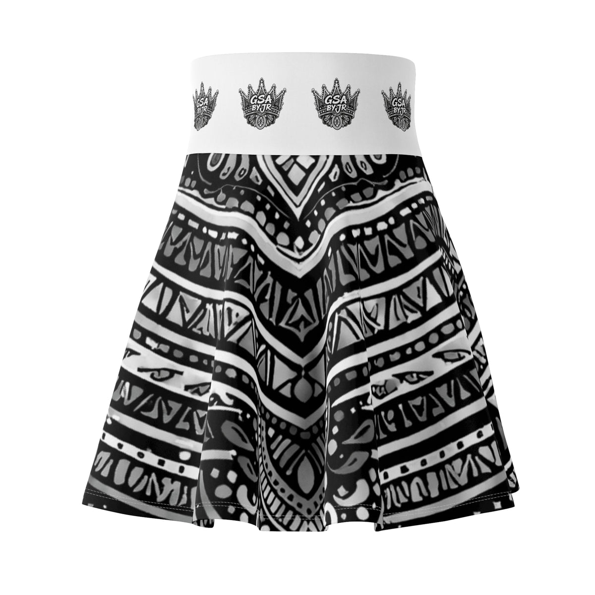 White Boho Skater Skirt