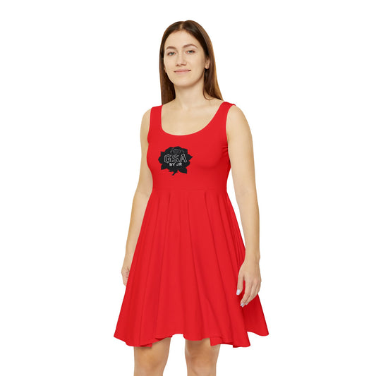Red Women's Skater Dress