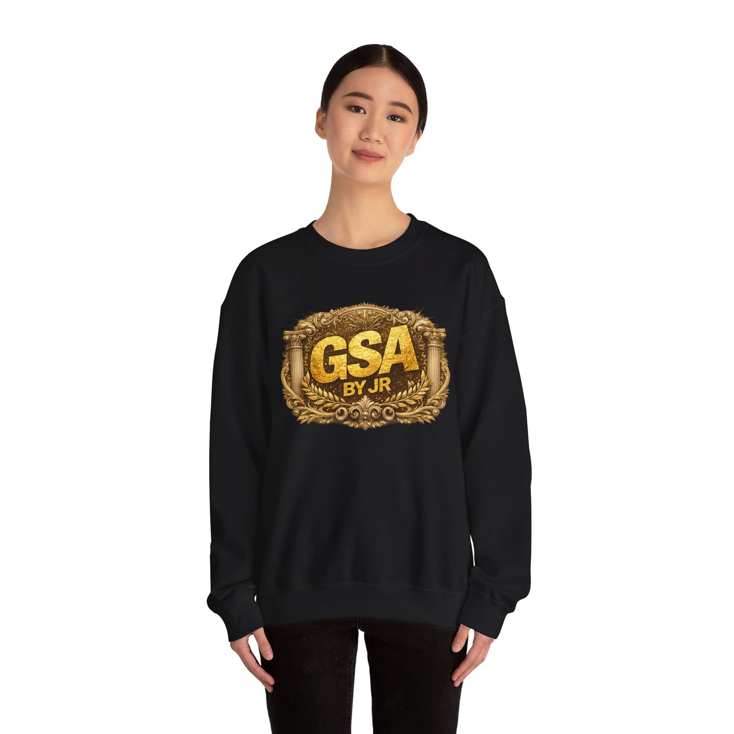 GSA BY JR Vintage Gold Emblem Crewneck Sweatshirt