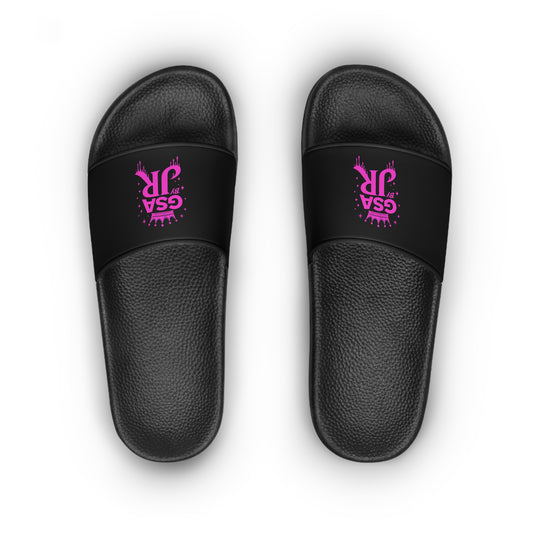 GSA BY JR Women's Slide Sandals – Black & Pink