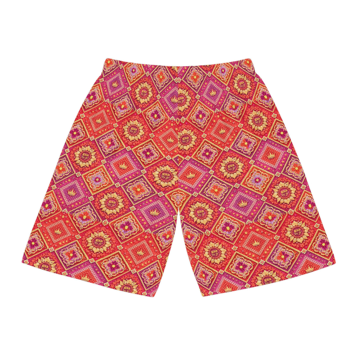 Floral Diamond Print Shorts