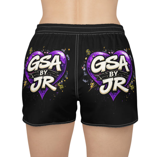 Purple Casual Shorts