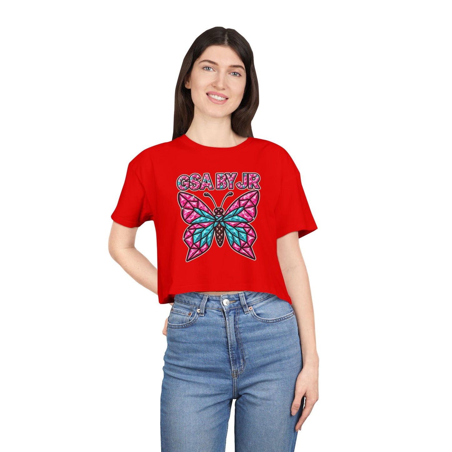 Butterfly Graphic Crop Tee