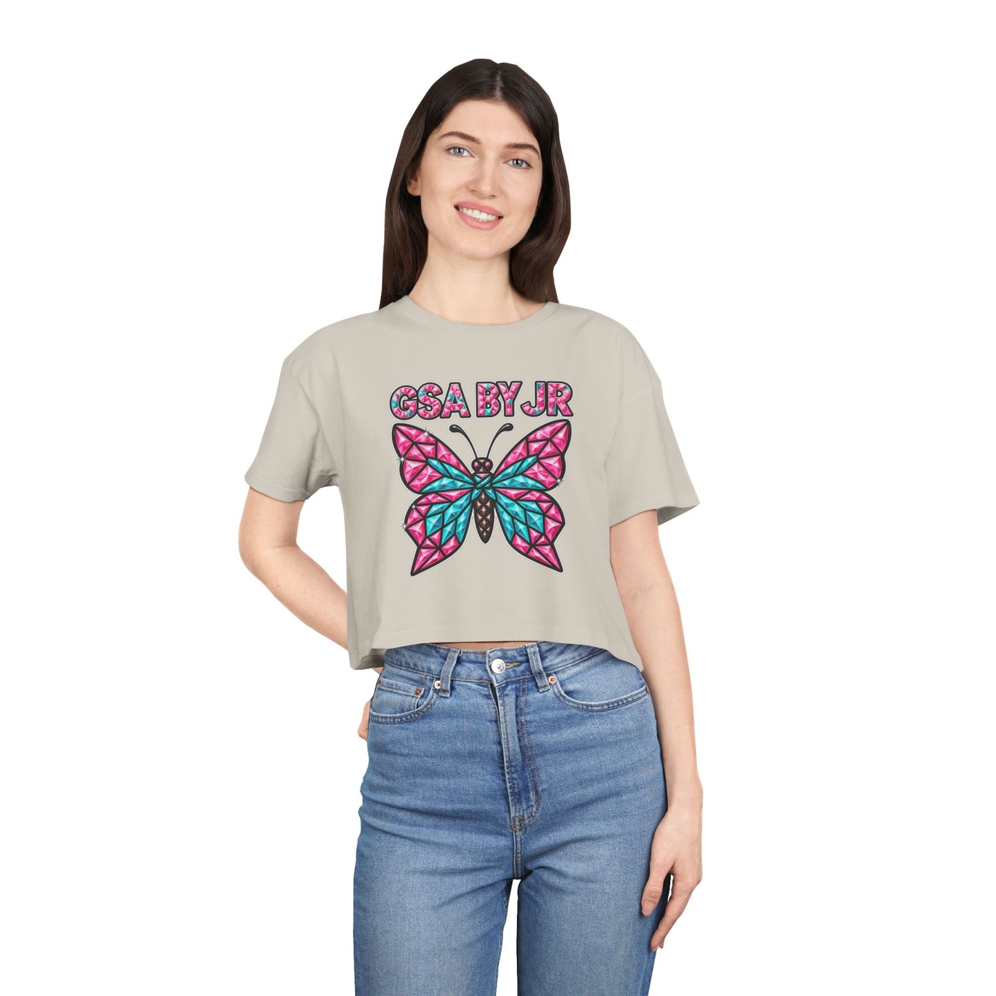 Butterfly Graphic Crop Tee