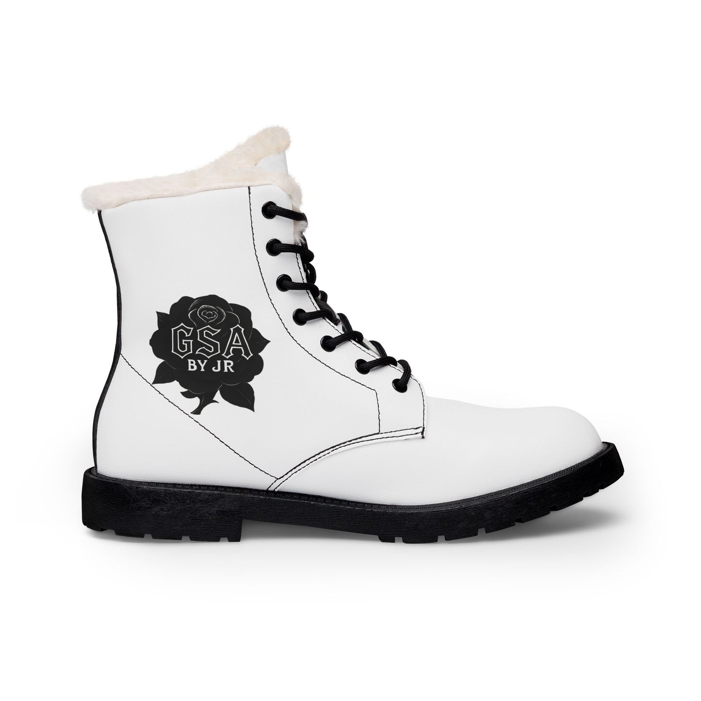 GSA GADOS - Women's White Fur Lined Leather Boots