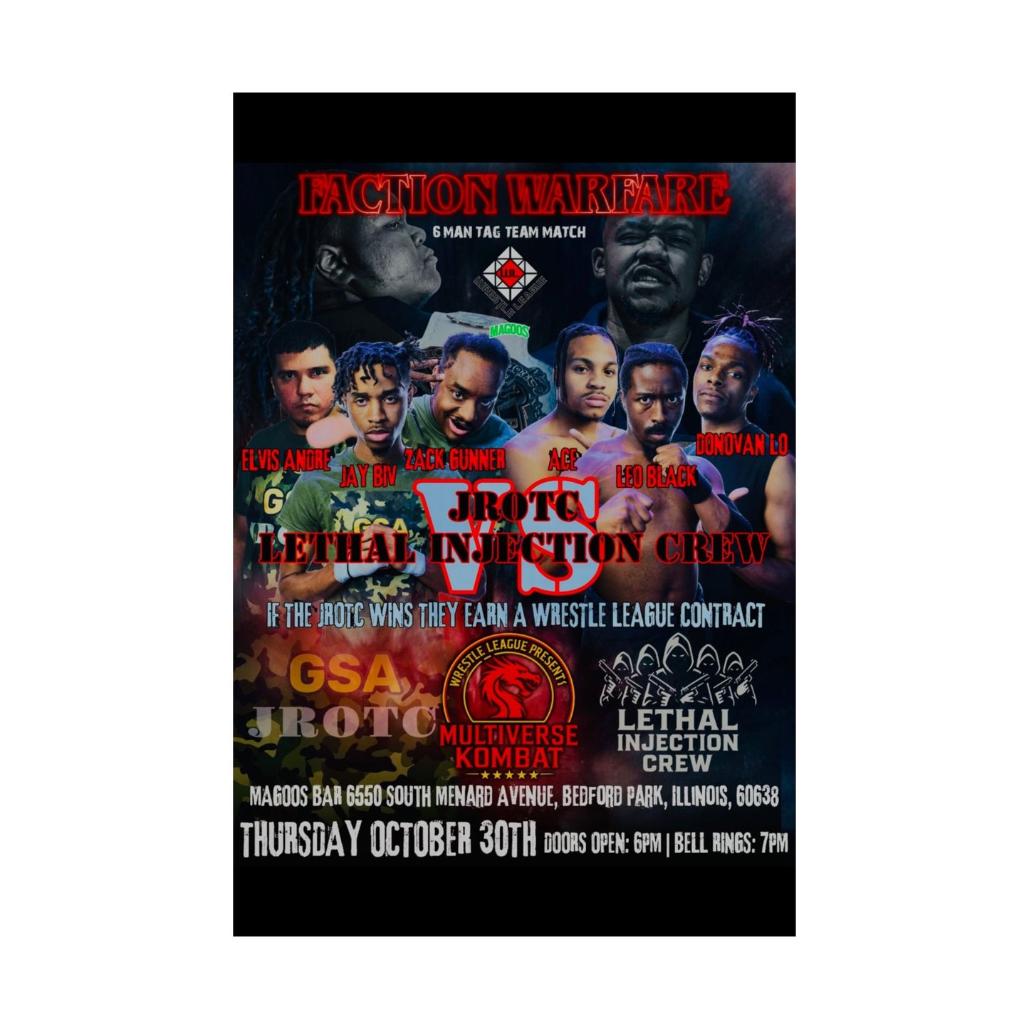 THE JROTC VS LIC POSTER ( Multiverse Kombat ) - Version 1