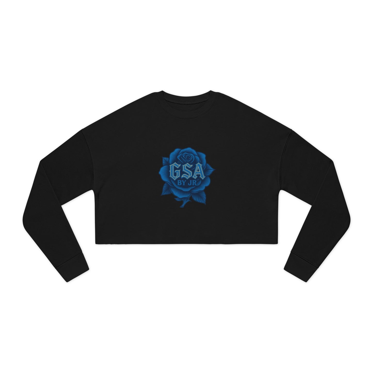 GSA BY JR Women's Cropped Sweatshirt - Black/Blue