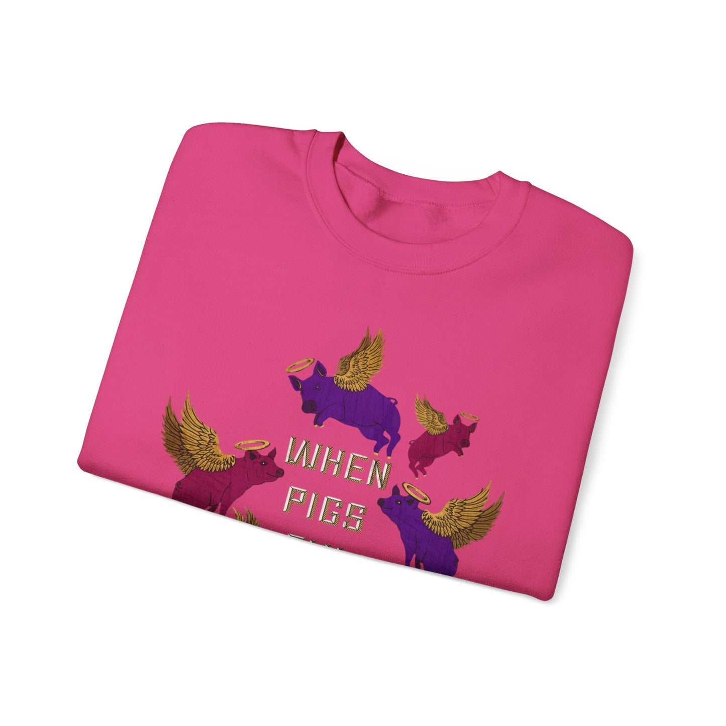 When Pigs Fly Sweatshirt ( Purple/Pink )