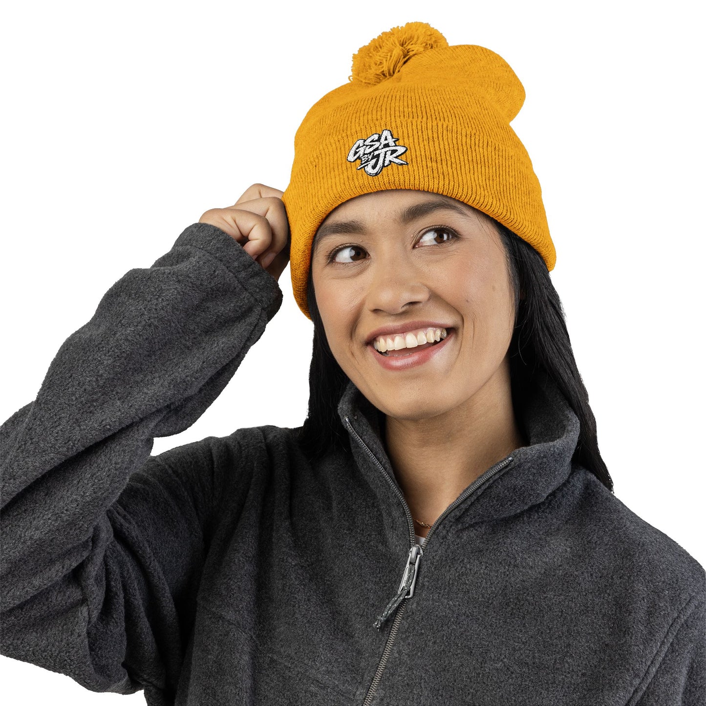 GSA BY JR Embroidered Pom-Pom Beanie