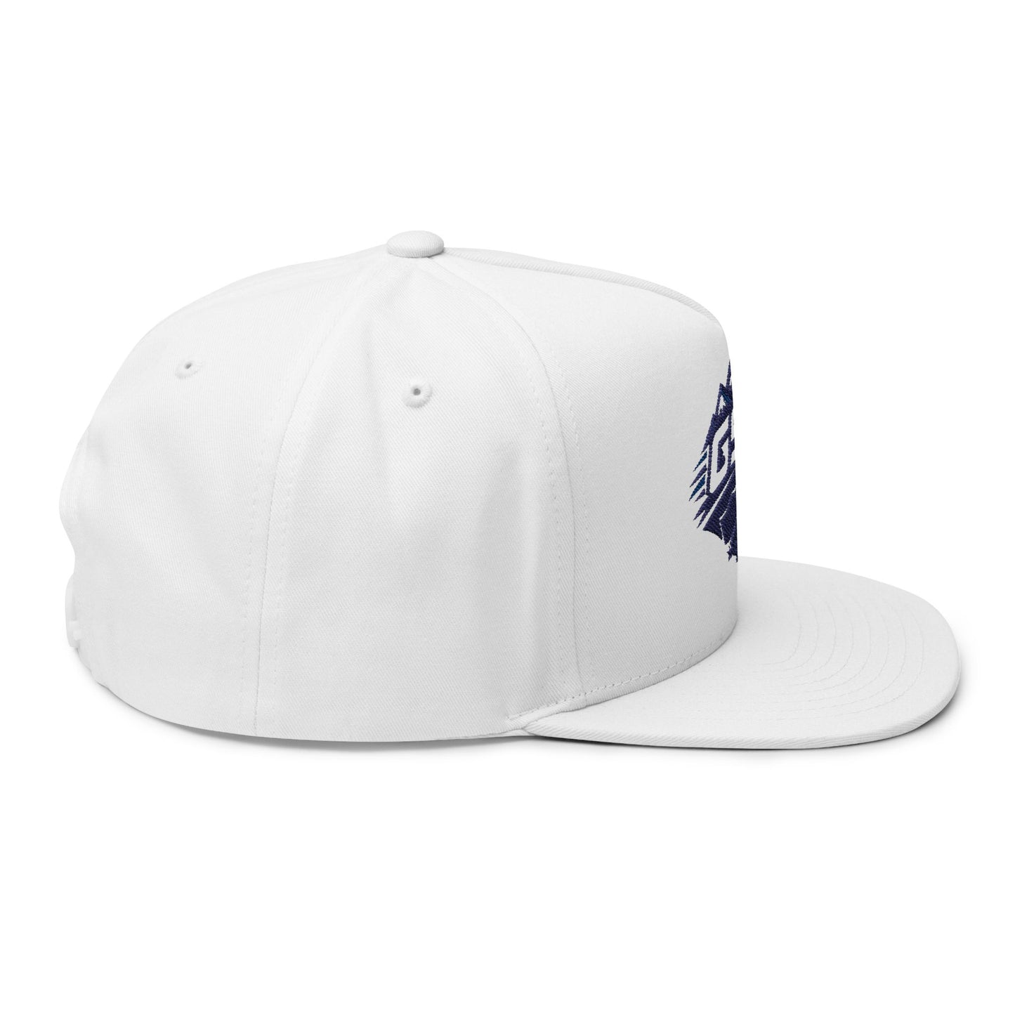 Embroidered Flat Bill Snapback