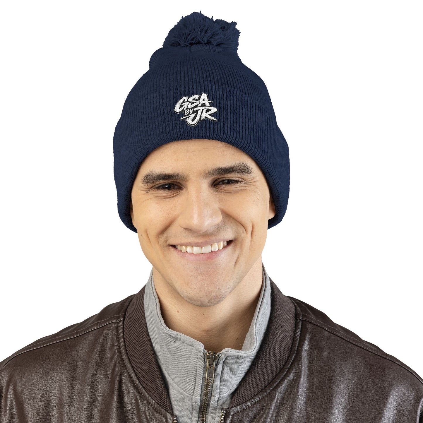GSA BY JR Embroidered Pom-Pom Beanie
