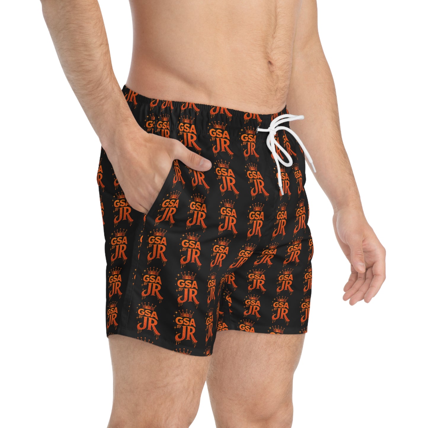 GSA BY JR Swimming Trunks ( Orange GSA )