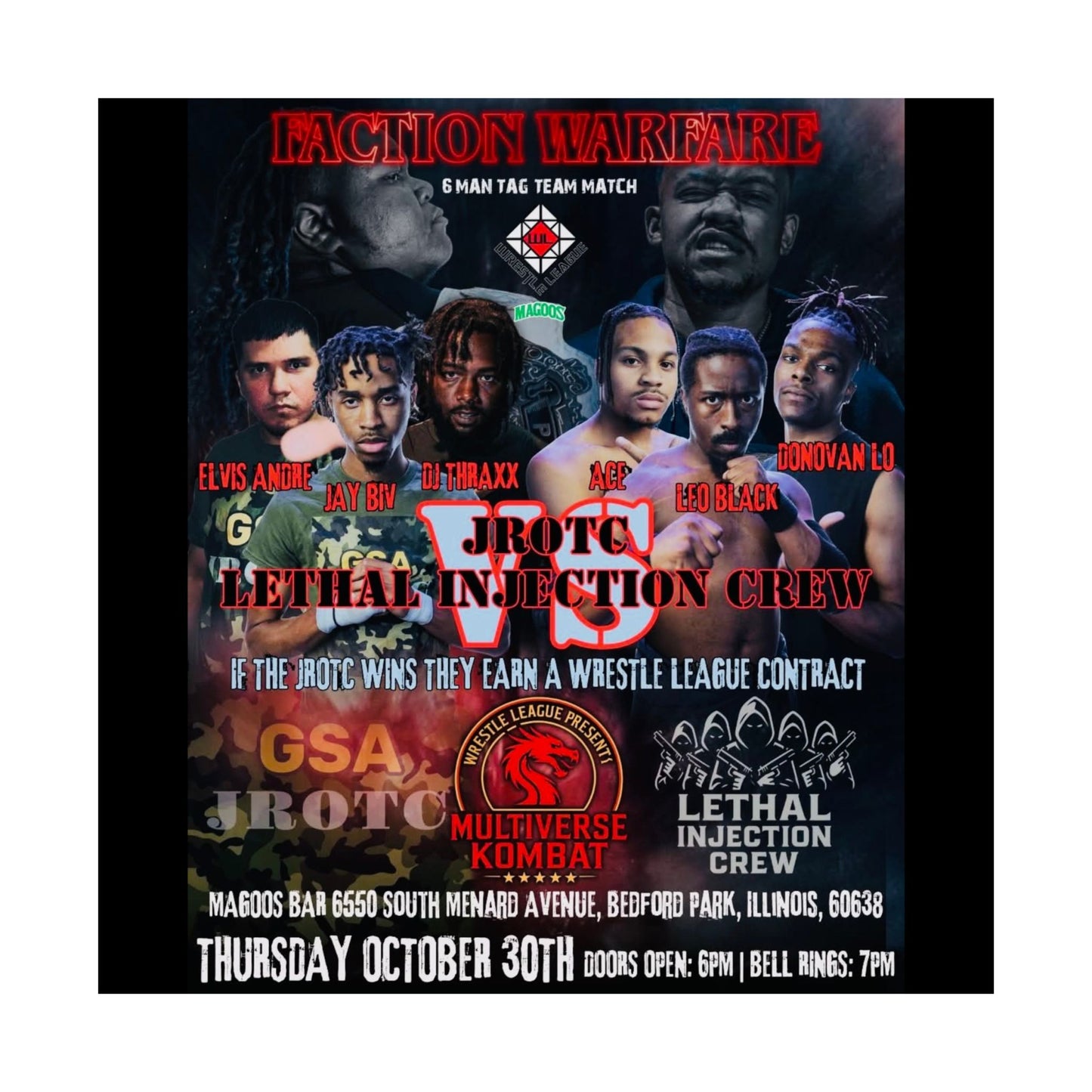 THE JROTC VS LIC POSTER ( Multiverse Kombat ) - Version 2