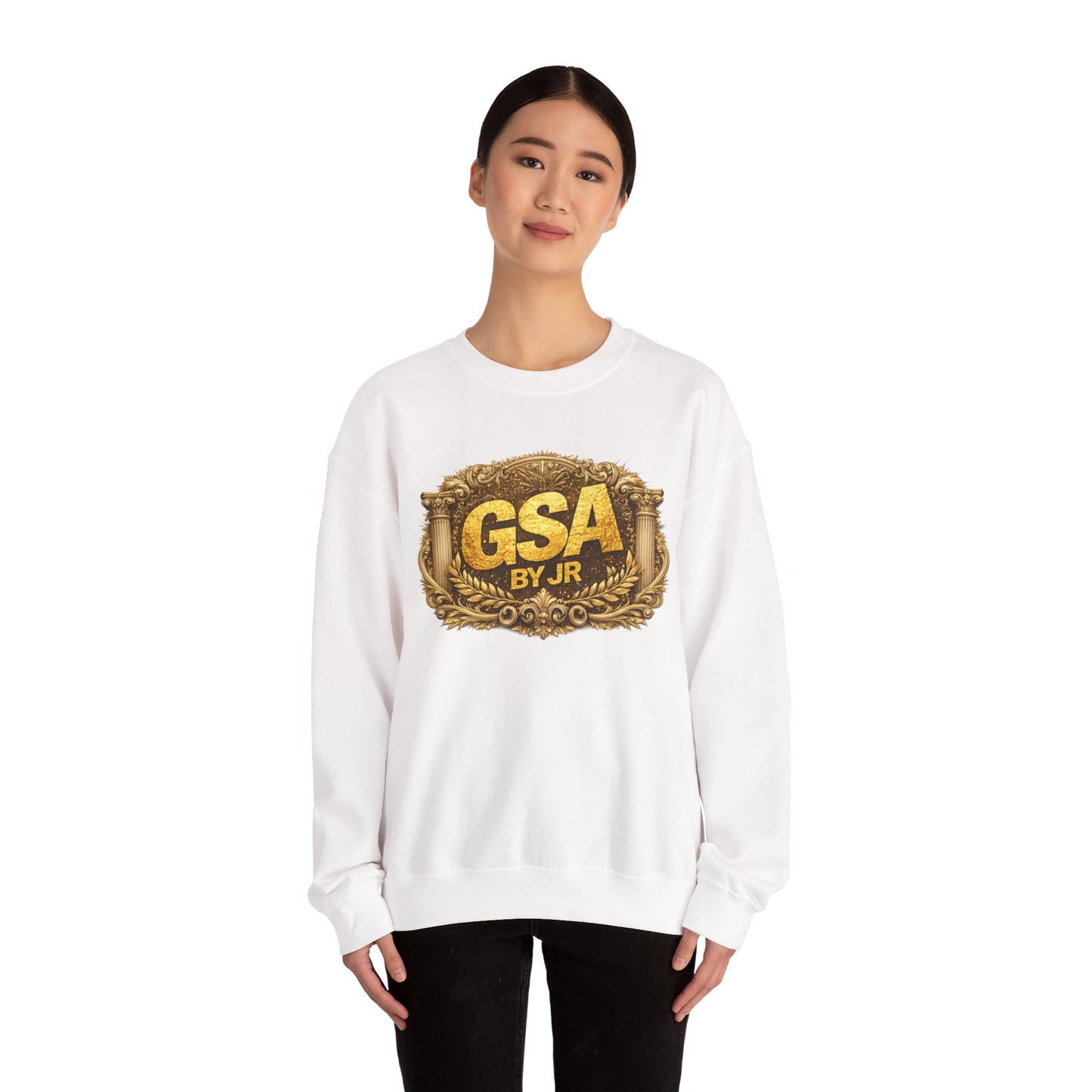 GSA BY JR Vintage Gold Emblem Crewneck Sweatshirt
