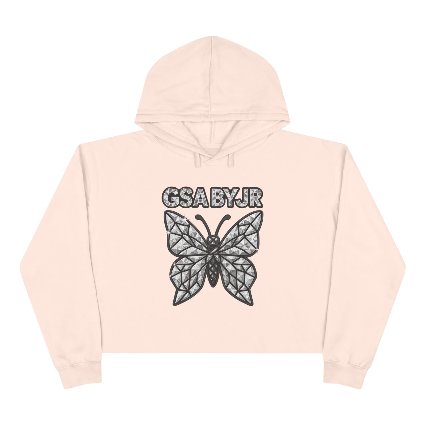 Butterfly Graphic Crop Hoodie