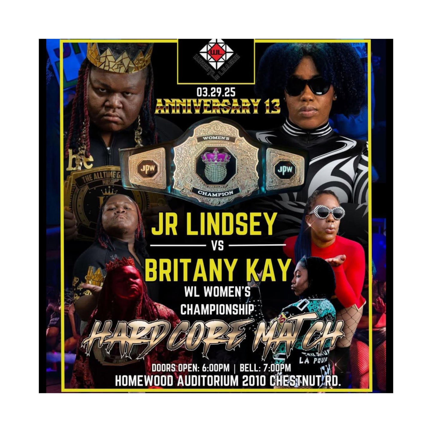 JR LINDSEY VS BRITANY KAY POSTER ( WOMENS CHAMPIONSHIP )