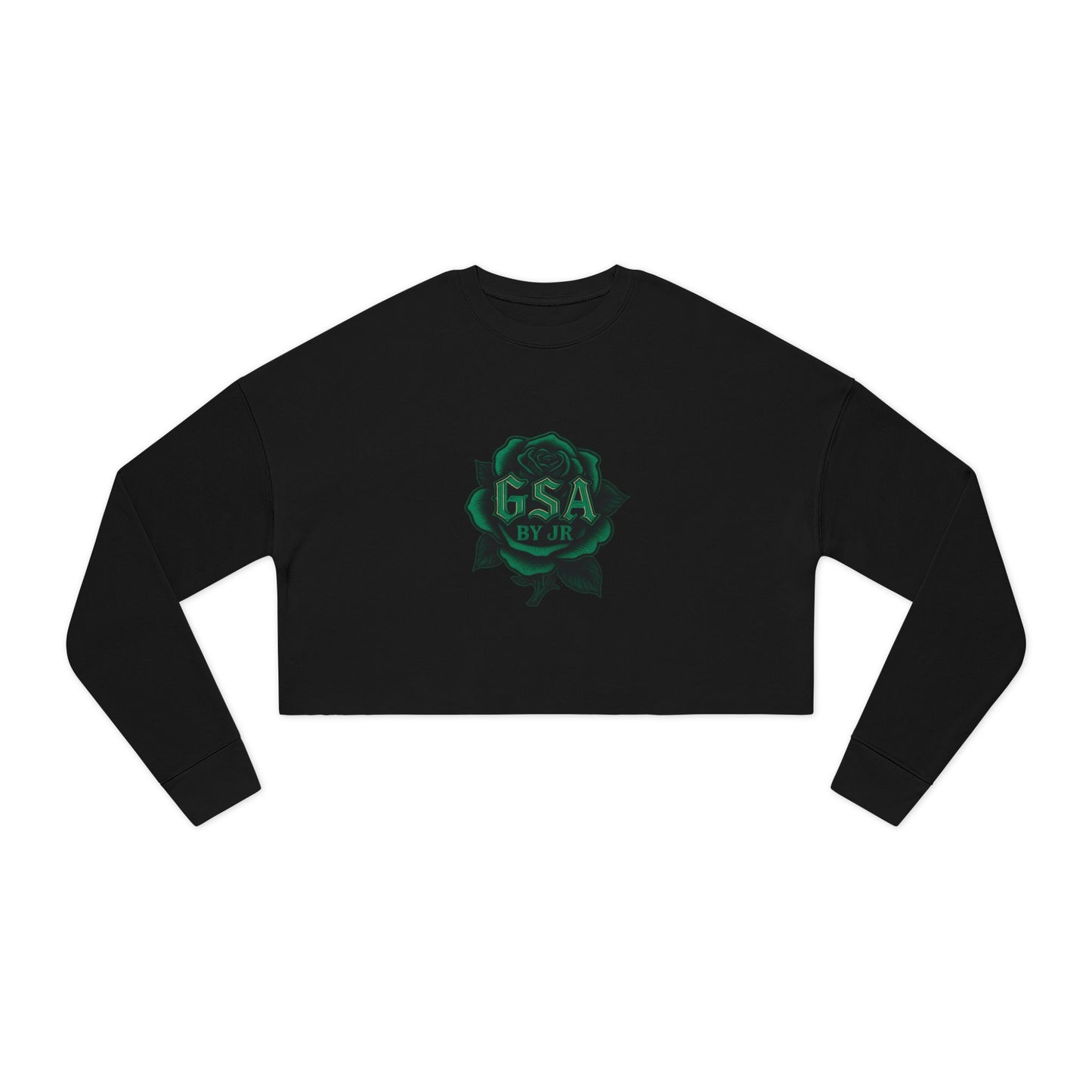 GSA BY JR Women's Cropped Sweatshirt - Black/Green