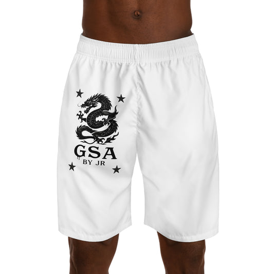 GSA BY JR Men's White Athletic Shorts